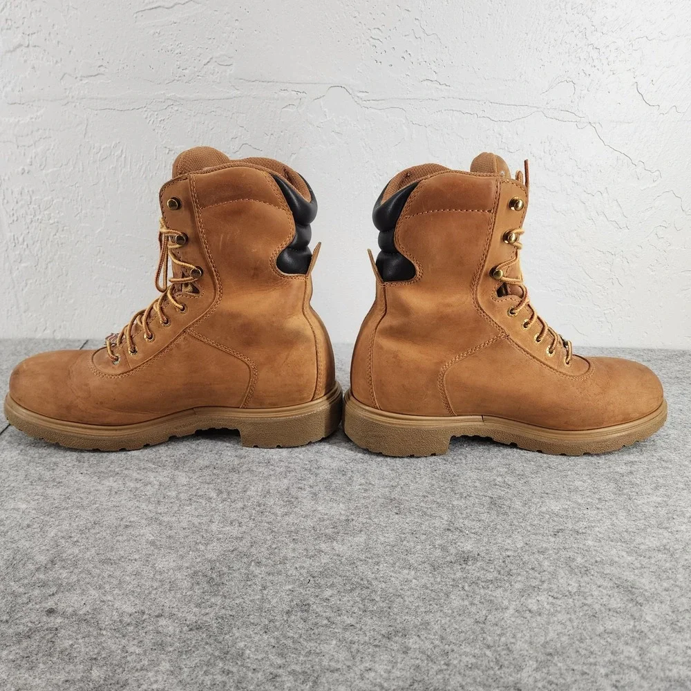 Red Wing 2412 Mens 8.5 D Waterproof Insulated Safety Toe Work Boots Tan Leather
